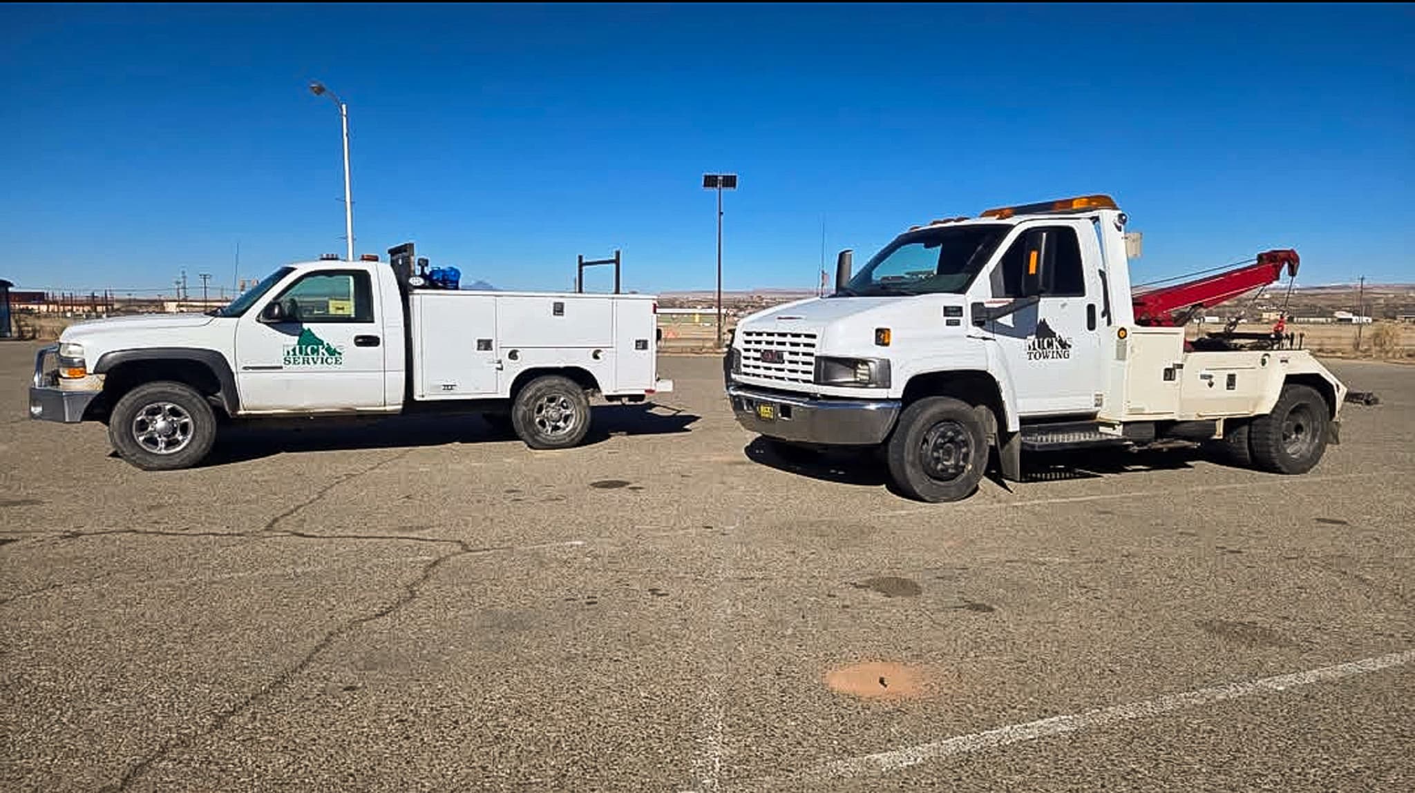 Buck's Towing service trucks in Shiprock New Mexico
